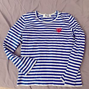 Comme Des Garçons Play stripped T-shirt